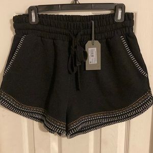 All Saints. Black Crochet Lila Shorts